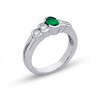 Emerald AND Diamond Engagement ring
