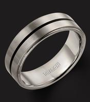 TITANIUM BAND WITH SATIN FINISH AND LINE IN CENTER