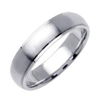 5.5MM 14K GOLD WEDDING RING SATIN WITH VERY NARROW BRIGHT EDGES