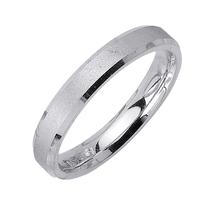 4MM 14K GOLD WEDDING BAND MATTE FINISH WITH BRIGHT CUT BEVELLED EDGES