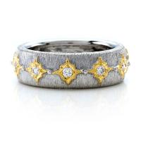 18K GOLD TWO TONED STONE FINISH AND DIAMONDS 675MM