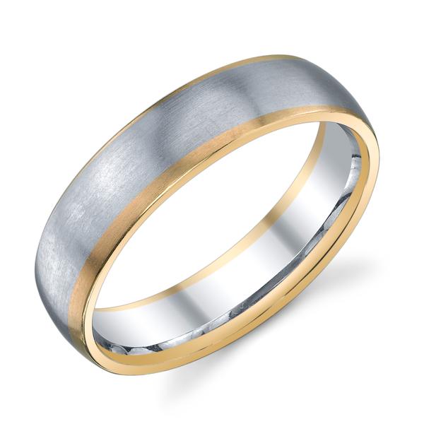 WEDDING RING TWO COLORS SATIN FINISH COMFORT FIT 55MM