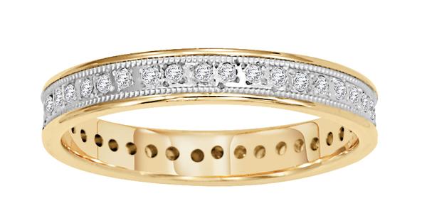 DIAMOND ETERNITY RING IN TWO COLORS OF GOLD