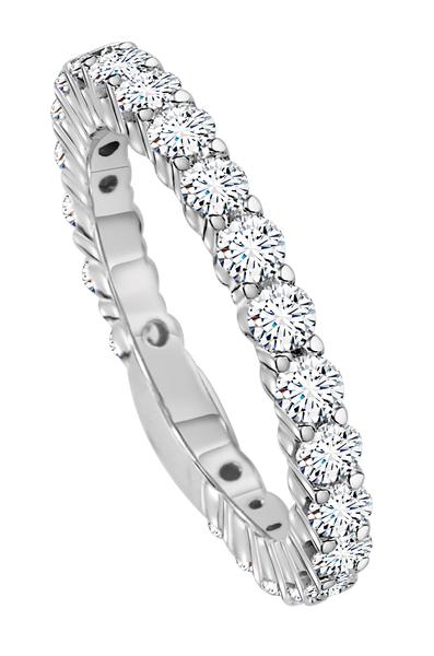 COMMON PRONG DIAMOND BAND GOLD OR PLATINUM