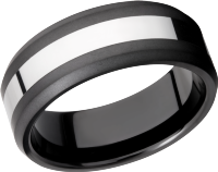 Ceramic and Tungsten Band 8mm