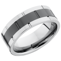 Ceramic and Tungsten Band 9mm