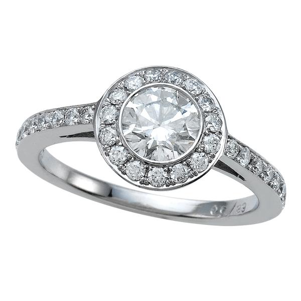 Low profile hot sale halo ring