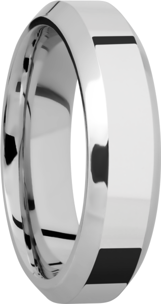 Cobalt chrome 6mm Domed Band with Sloped  Rounded Edges