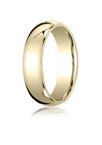 14K YELLOW GOLD CLASSIC SHAPE COMFORT FIT RING 6MM