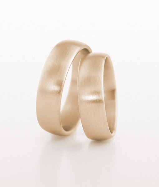 LOW DOMED ROSE GOLD CLASSIC WEDDING BAND WITH SATIN FINISH 6MM