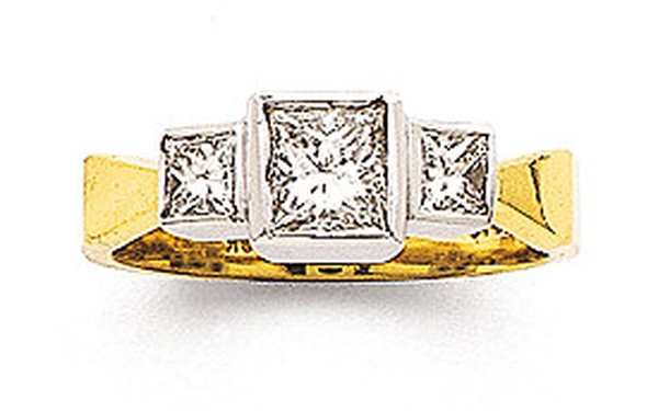 3 Stone  Diamond Engagement Ring