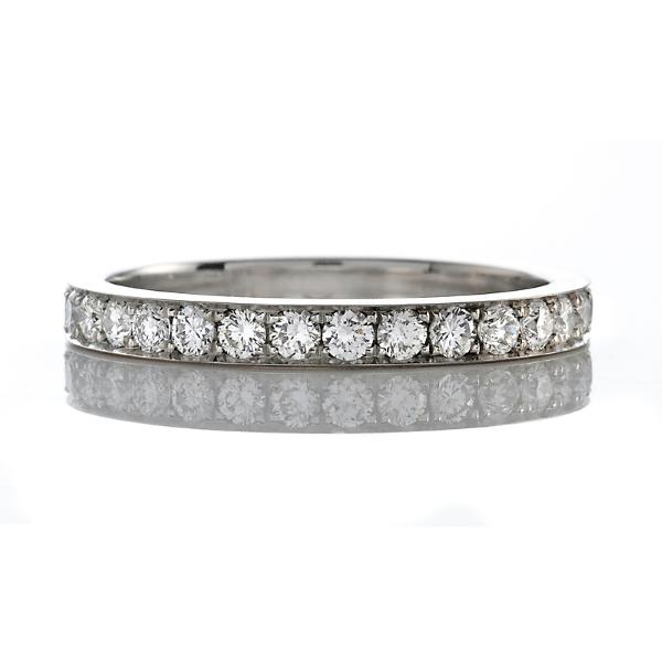 BRITE CUT PRONG SETTING HAND MADE ETERNITY BAND GOLD OR PLATINUM .75 CARATS