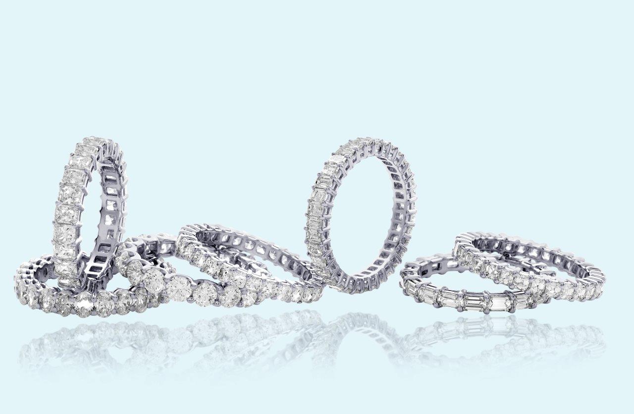 eternity, diamond band, platinum