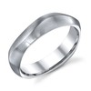 WEDDING RING SATIN FINISH WITH SCULPTURED SHAPE 5MM