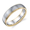 WEDDING RING TWO COLORS SATIN FINISH COMFORT FIT 5.5MM