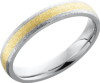 Cobalt chrome 4mm domed band with a 2mm inlay of 14K Yellow Gold