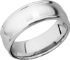 Cobalt chrome 8mm domed band with rounded edges