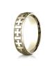 Yellow Gold 6mm Comfort-Fit Celtic Cross Carved Design Band