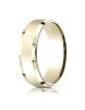 Yellow Gold 7mm Comfort-Fit High Polished Edge Carved Design Band