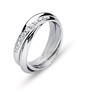 STATIONARY THREE BAND DIAMOND RING IN GOLD OR PLATINUM