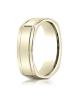 14k Yellow Gold 7mm Comfort-Fit High Polished Four-Sided Carved Design Band