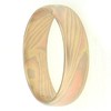 TRADITIONAL TRI COLOR GOLD MOKUME WEDDING RING WOODGRAIN PATTERN SOLID FORGED 6MM