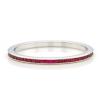 WHITE GOLD MINI CHANNEL HOLDS FRENCH CUT RUBY BAGUETTES