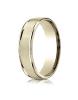 Yellow Gold 6mm Comfort-Fit Satin Finish High Polished Round Edge Carved Design Band