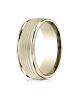 Yellow Gold 8mm Comfort-Fit  multi coin edge center high polish round edge Design band