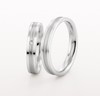 WEDDING RING WITH SATIN CENTER AND BRIGHT EDGES 4MM - RING ON RIGHT