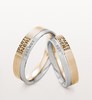 PETITE DIAMOND IN PARTNER RING 5.5MM TWO TONE SATIN FINISH - - RING ON RIGHT