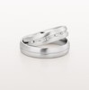WEDDING RING SATIN FINISH WITH CENTER GROOVE 5MM - RING ON BOTTOM