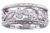 FLORAL BAND WITH ENGRAVED BEVELED EDGES