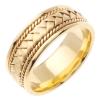 14KT WEDDING RING YELLOW GOLD WITH BRAID 8.5MM