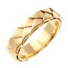14KT WEDDING RING FLAT BRAID WITH LINER 5MM