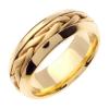14KT WEDDING RING YELLOW GOLD WITH BRAID 7MM