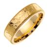 14KT WEDDING RING HAMMERED WITH MILLGRAIN ON EDGE 7MM