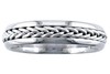 14KT WEDDING RING WITH HAND MADE SATIN FINISH BRAID 5.5MM