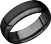 Zirconium 7mm domed band with an off center .5mm groove