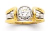 Two Colors Of Gold Diamond Engagement Ring