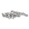 18K WHITE GOLD TWO PIECE SET SHAPED TO FIT WITH PAVE DIAMONDS