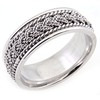 14 KT WEDDING RING BRAIDED ROPE IN CENTER
