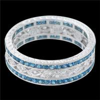 SAPPHIRE and DIAMOND WEDDING BAND
