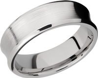 Cobalt chrome 7mm concave band with beveled edges