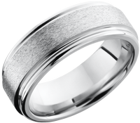 Cobalt chrome 8mm flat band with rounded edges