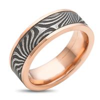 DAMASCUS STEEL AND ROSE GOLD
