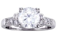 ART DECO STYLE PLATINUM ENGAGEMENT RING