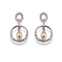 STERLING SILVER PEARL EARRINGS  and CUBIC ZIRCONIA