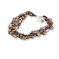GOLDEN  COLOR  PEARL NECKLACE