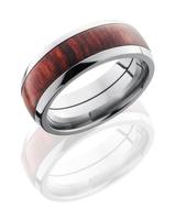 ROSEWOOD AND COBALT CHROME WEDDING RING 8MM